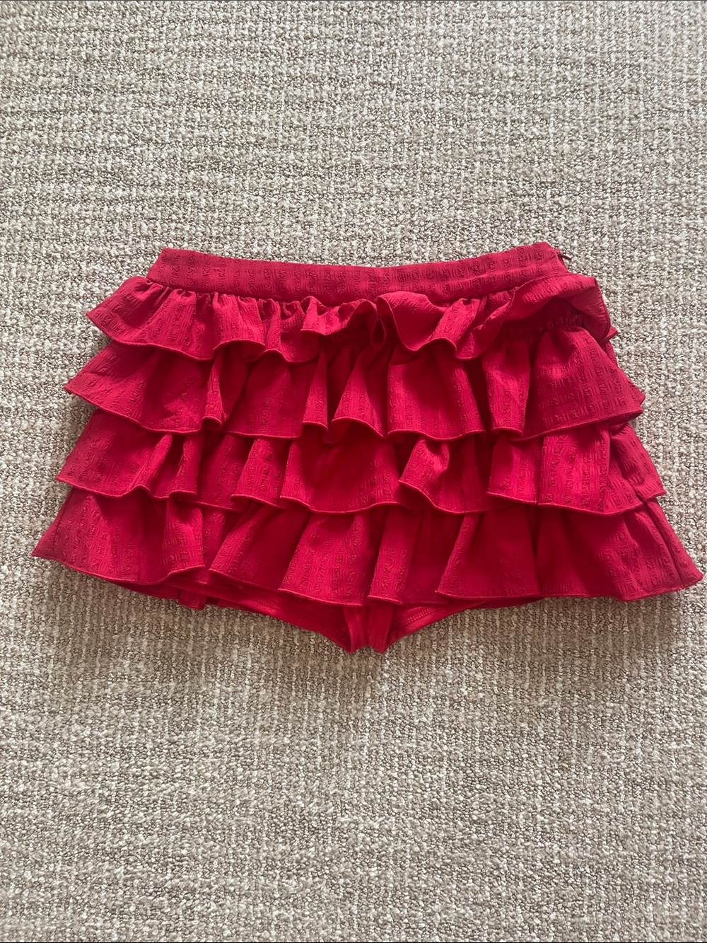 Emory Park Red Ruffled Mini Skort